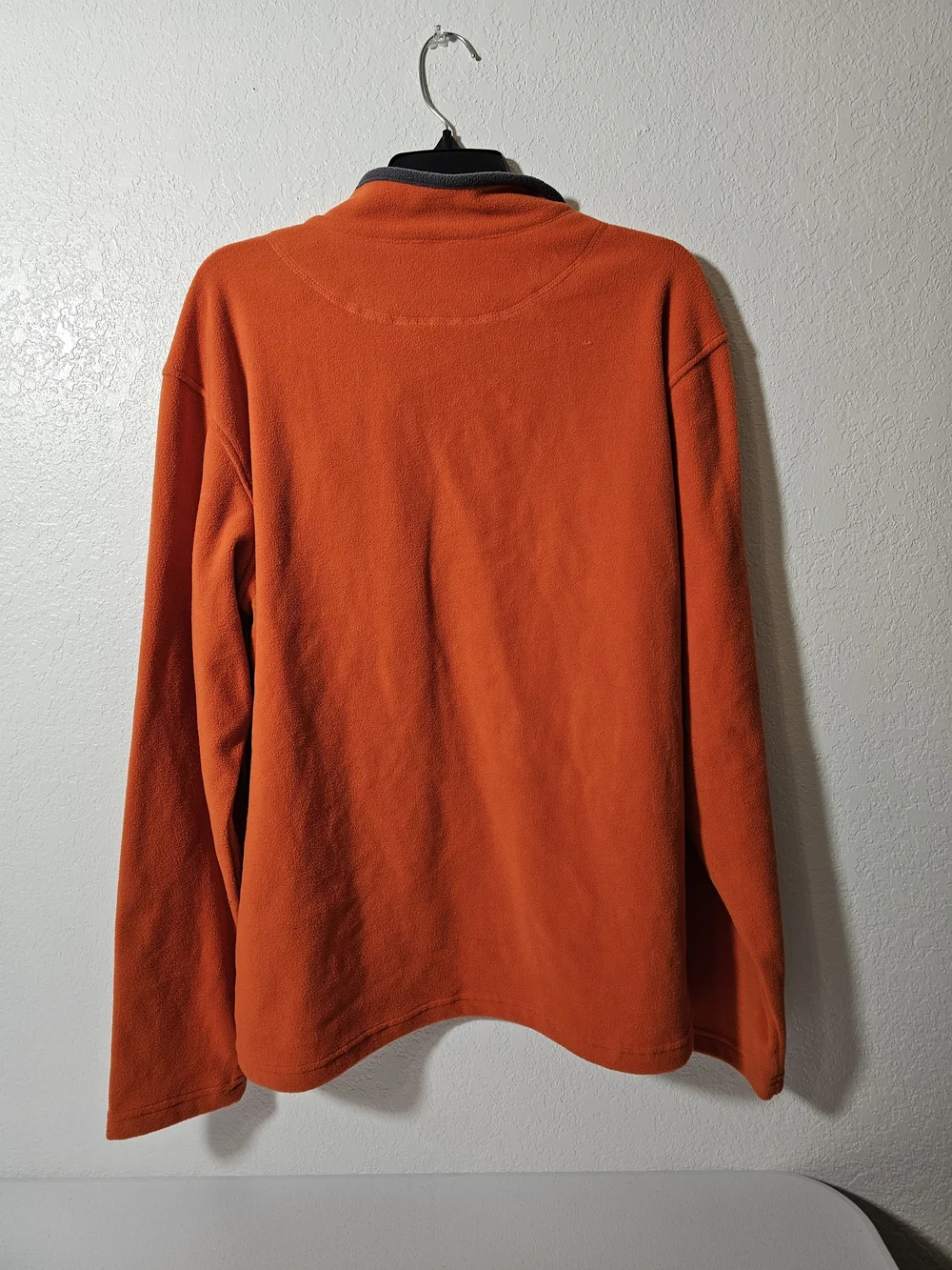 Free Country Men's Bright Orange Half-Zip Fleece with Gray Trim